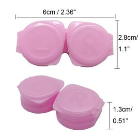 img 3 attached to Assorted Color 100-Pack Flip-Top Contact Lens Holder Storage Box Container with Tight Lid