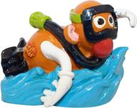 π explore underwater adventure: fetch disco aquarium ornament featuring mr. potato head snorkeling logo