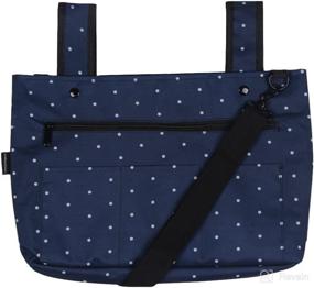 img 1 attached to 👜 Snapster Snap On Tote Bag: Stylish Navy/White Pin Dot for Walker, Stroller or Shopping Cart