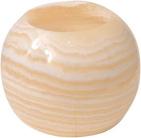 img 3 attached to Tranquil Aurora Home Décor - CraftsOfEgypt Single Alabaster Candle Holder