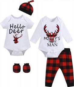 img 4 attached to Adorable Baby Boy Deer Outfit - Perfect For Mommy'S New Man & Daddy'S Hunting Buddy!