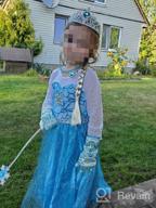img 1 attached to Little Girls Snow Princess Fancy Dress Queen Costume - ReliBeauty Blue review by Ross Sugden