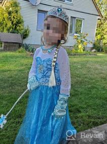 img 7 attached to Маленькие девочки Снежная принцесса Необычное платье Костюм королевы - ReliBeauty Blue