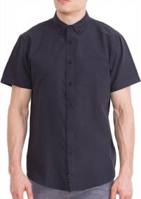 img 3 attached to Big And Tall Men'S Casual Shirts - Solid Short Sleeve Button-Up 2-Pack