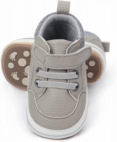 img 2 attached to Stylish And Comfortable Baby Moccasins: Soft Sole PU Leather Sneakers For Infant First Walkers