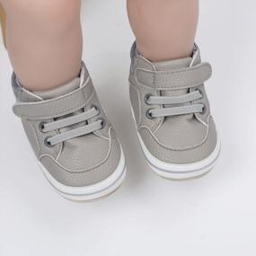 img 3 attached to Stylish And Comfortable Baby Moccasins: Soft Sole PU Leather Sneakers For Infant First Walkers