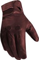 🧤 top-notch biker police leather motorcycle riding gloves - ventilated for optimal comfort, oxblood s logo