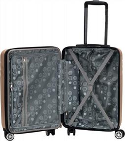 img 1 attached to Rockland Pista Hardside Spinner Wheel Luggage Set, Champagne, 3-Piece (20/24/28)