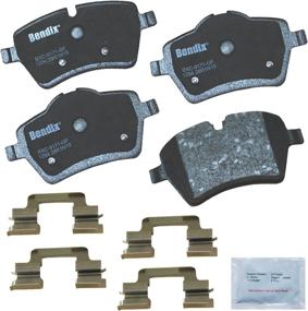 img 1 attached to Bendix Premium CFC1204 Ceramic Brake 🔵 Pad (Front) with Copper-Free Technology and Installation Hardware