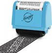 miseyo wide roller stamp identity theft stamp 1.5 inch perfect for privacy protection - blue logo