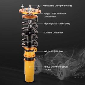 img 2 attached to Adjustable Coilover Coil Strut Shock Suspension Kit For BMW M3 3 Series E46 By MaXpeedingrods