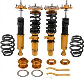 img 4 attached to Adjustable Coilover Coil Strut Shock Suspension Kit For BMW M3 3 Series E46 By MaXpeedingrods