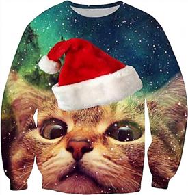 img 4 attached to 3D Funny Jumper Graphic Sweatshirts For Xmas Party - Loveternal Women'S & Men'S Ugly Christmas Sweater