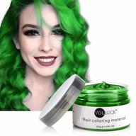 green hair coloring wax temporary hair clay pomades 4.23 oz,natural hair dye material disposable hair styling clay ash for cosplay,halloween,party логотип