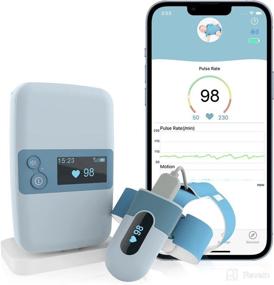 img 4 attached to Babytone S2 Baby Sleep Monitor with Heart Rate and Movement Tracking, Free APP, Bluetooth & Base Station with Display Screen, Wearable Foot Monitor for Baby Care, Suitable for Babies aged 0 to 3 Years Old