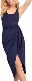 img 3 attached to Senllen Womens Casual Sleeveless Bodycon Women's Clothing ~ Dresses