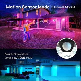 img 2 attached to Linkind Smart Solar Motion Sensor Wall Lantern Outdoor, Waterproof Dimmable LED Sconce Light Fixture With Dusk To Dawn Sensor For Porch, House, Patio, Yard, And Front Door