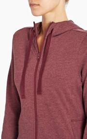img 3 attached to Stay Stylish And Comfortable With Marika Women'S Front Zip Jersey Hooded Jacket