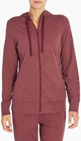 img 4 attached to Stay Stylish And Comfortable With Marika Women'S Front Zip Jersey Hooded Jacket