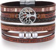 stunning tree of life leather bracelets for women: ideal christmas & birthday gifts for teenage girls logo