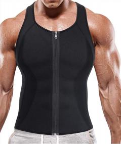 img 4 attached to Sauna Sweat Vest Tank Top For Men - Accelerate Weight Loss, Waist Trimming And Fitness Training With BRABIC