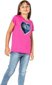 img 2 attached to 👚 FASHION FAITH Sequin Girls' Clothing Tops, Tees & Blouses Collection