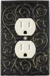 add an elegant touch to your home with meriville french scroll electrical outlet wall plate cover in pompeii gold logo