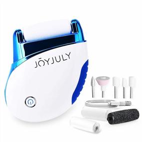 img 4 attached to Rechargeable Electric Callus Remover Pedicure Tool For Soft, Smooth Feet - Dead Skin And Hard Cracked Heel Removal Blue