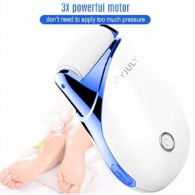 img 3 attached to Rechargeable Electric Callus Remover Pedicure Tool For Soft, Smooth Feet - Dead Skin And Hard Cracked Heel Removal Blue