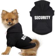 🐶 soft brushed fleece dog hoodie sweater with pocket for small, medium, and large dogs - security dog clothes hoodie sweatshirt логотип