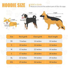 img 3 attached to 🐶 Soft Brushed Fleece Dog Hoodie Sweater with Pocket for Small, Medium, and Large Dogs - Security Dog Clothes Hoodie Sweatshirt