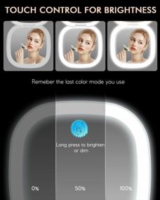 img 1 attached to Portable Lighted Mini Mirror For Makeup On-The-Go: Rechargeable, Dimmable, Auto-Off Light & Folding Design For Home And Travel