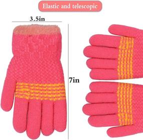 img 1 attached to Winter Gloves Boys Girls Thermal Girls' Accessories ~ Cold Weather