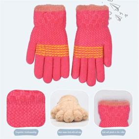 img 2 attached to Winter Gloves Boys Girls Thermal Girls' Accessories ~ Cold Weather