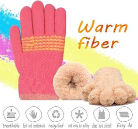 img 3 attached to Winter Gloves Boys Girls Thermal Girls' Accessories ~ Cold Weather