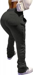 img 3 attached to Сохраняйте комфорт и стильность в женских флисовых спортивных штанах DINGANG, идеально подходящих для отдыха и занятий спортом
