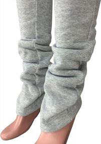 img 1 attached to Stay Comfortable And Stylish With DINGANG Women'S Stacked Fleece Sweatpants - Perfect For Lounging And Athletic Activities