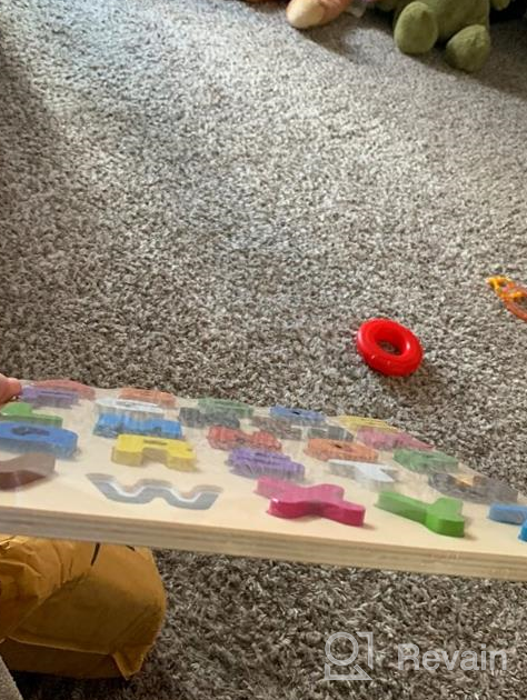 img 1 attached to 🔠 Driddle Magnetic Wooden Alphabet Puzzle - Boost ABC & Color Learning with Montessori-inspired Toddler Educational Toy review by Austin Hill