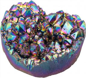 img 3 attached to Radiant Rainbow Quartz Crystal Heart Cluster: The Perfect Valentine'S Day Gift!