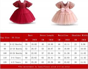 img 2 attached to NNJXD Girls' Tulle Flower Princess Wedding Dress For Toddler And Baby Girl
