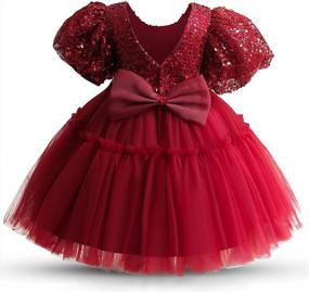 img 4 attached to NNJXD Girls' Tulle Flower Princess Wedding Dress For Toddler And Baby Girl