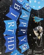 img 1 attached to Celebrate Your Pup'S Big Day With TCBOYING'S 11-Piece Dog Birthday Set – Blue Bandana, Hat, Scarf, Flags, Balloons & More! review by Angel Cortez