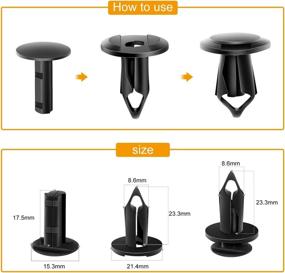 img 1 attached to 🔩 GooAcc GRC-18 100pcs Nylon Push Expansion Screws Replacement Kit - Bumper Fastener Rivet Clips for GM 21030249 and Ford N807389S