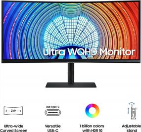 img 3 attached to 💻 SAMSUNG TUV Certified Curved Monitor LS34A650UXNXGO with Intelligent Features: 100Hz, Flicker-Free, High Dynamic Range, and Samsung S65U Technology