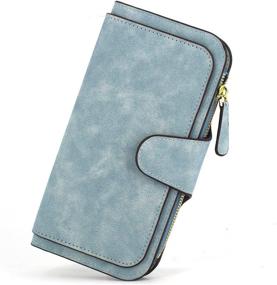 img 4 attached to Sumgogo Wallets Leather Trifold Blocking Women's Handbags & Wallets - Wallets