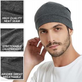 img 2 attached to 💀 Headshion Skull Caps for Men and Women - Multi-Pack of Multi-functional Headwear for Biking, Hard Hat, Helmet Liner, Beanie, and Sleep Caps