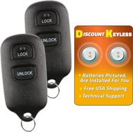 🔑 2-pack keyless entry remote key fob for 00-08 scion toyota - hyq12bbx, hyq12ban, rss-210 logo