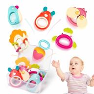 complete set of 6 baby rattles for sensory development - perfect for newborns! logo