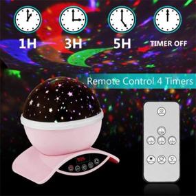 img 2 attached to Aisuo Pink Night Light With 7 Color Rotating Options And Remote Control For Dimmable Room Decoration, Auto Shut Off Timer And Rechargeable Lithium Battery Included