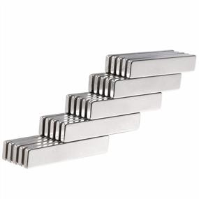 img 1 attached to 60X10X3Mm Neodymium Bar Magnets 25 Pack - Strong Permanent Rare Earth Magnet With Double-Sided Adhesive For Craft, Fridge, Kitchen And Office.